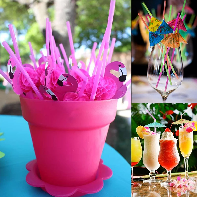 ﻿ 25 uds 3D flamenco piña paraguas panal paja Hawaii tema verano Fiesta EN LA Piscina suministros de boda decoración de fiesta de cumpleaños