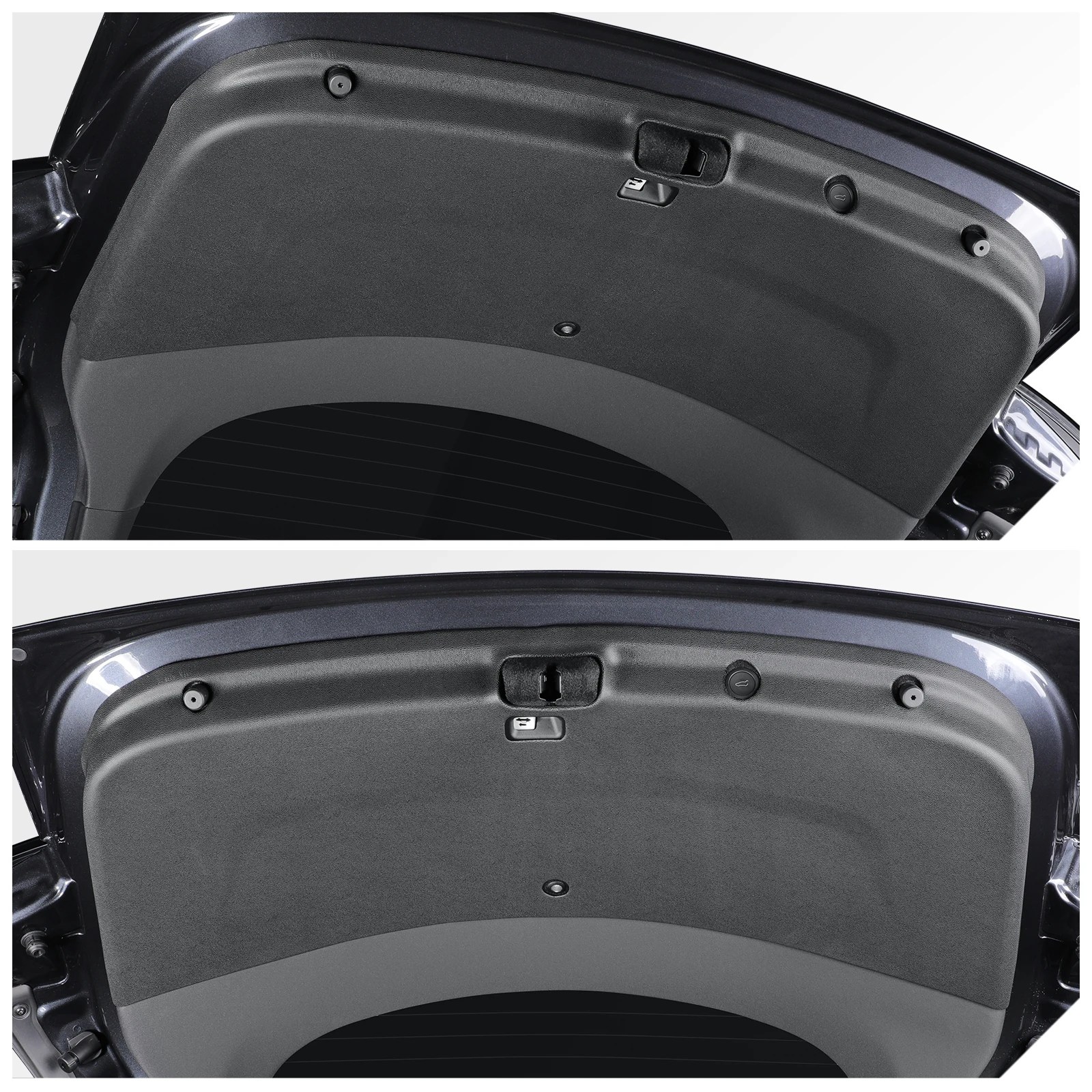 LUCKEASY para Tesla Model Y Launch 2025 + Juniper puerta trasera del maletero alfombrilla antisuciedad TPE almohadilla de protección para maletero accesorios de coche