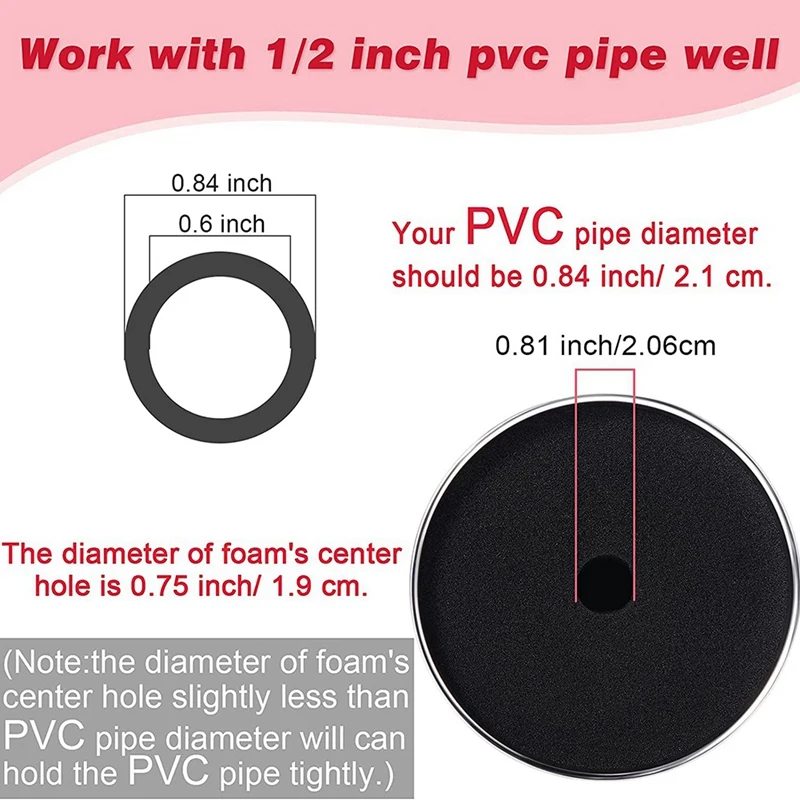 4 Sizes 16 Pieces Cup Turner Foam Tumbler Inserts For 1/2 Inch PVC Pipe Tumbler Inserts For 10 Oz To 40Oz All Tumblers