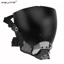 VULPO Tactical Half Face Cyberpunk Commander Mask  Breathable Outdoor Paintball Safety Protective Mask Shooting Equipment