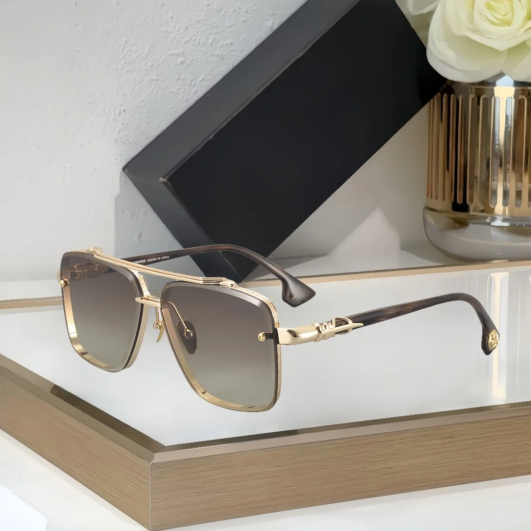 2025 New Retro Luxury Men's Outdoor Driving Casual Sunscreen Glasses Women's Fashion Pilot Design Sunglasses UV400 Beach Party