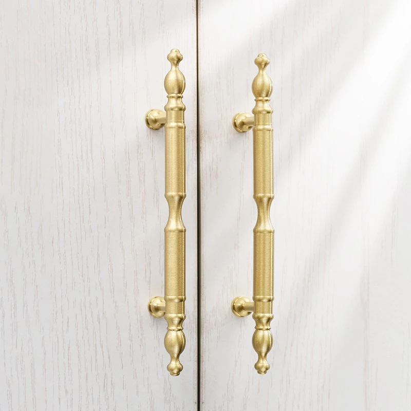 

Европейские твердые латунные мебельные ручки, золотые ручки для гардероба и ящика, роскошные ручки для кухонного шкафа, фурнитура