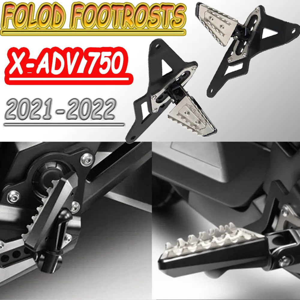 

Motorcycle Passenger Rear Folding Foot Pegs Pedal Pads Stand Footrests Kit For Honda XADV X-ADV 750 X-ADV750 Xadv750 2021 2022