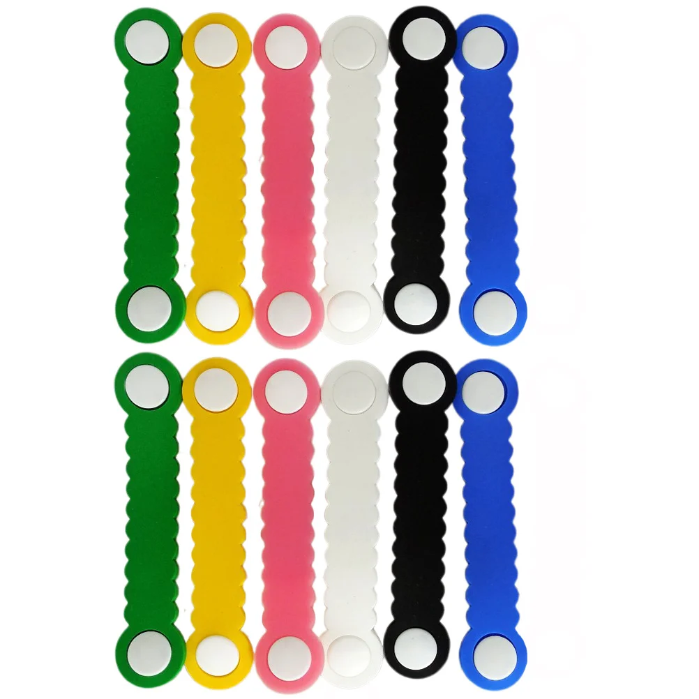 

12 pcs 1 Set Headphone Cord Winder Organizer Lightweight Data Cable Wrappers For Home Office School Anti-Winding Wire Fixing
