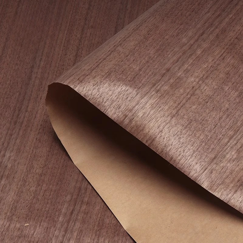 L:2.4Meters Width:55cm T:0.25mm Black walnut wood grain splicing wood veneer is a high-end decorative wood material