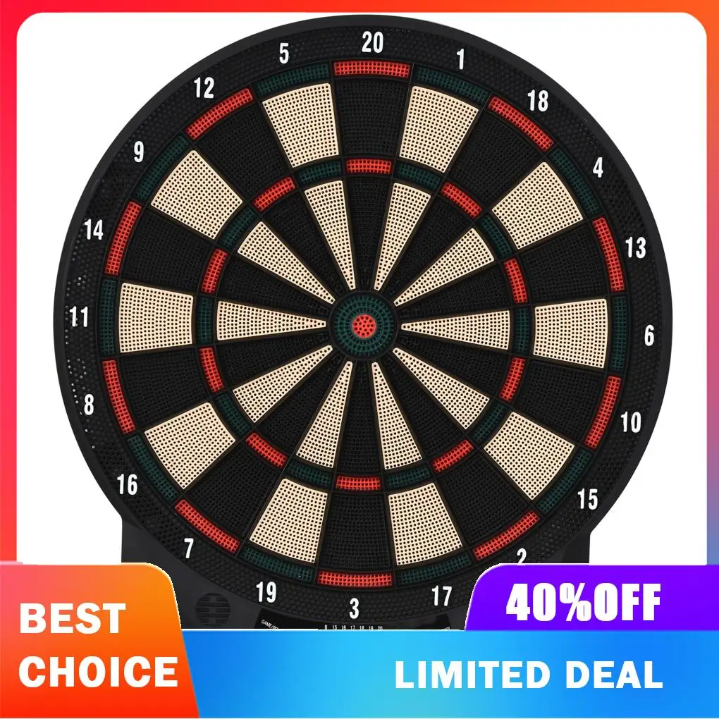 

Электронный дартс HOMCOM с ЖК-дисплеем: 26 игр, 185 вариаций, 6 дротиков, многофункциональный, готов к игре