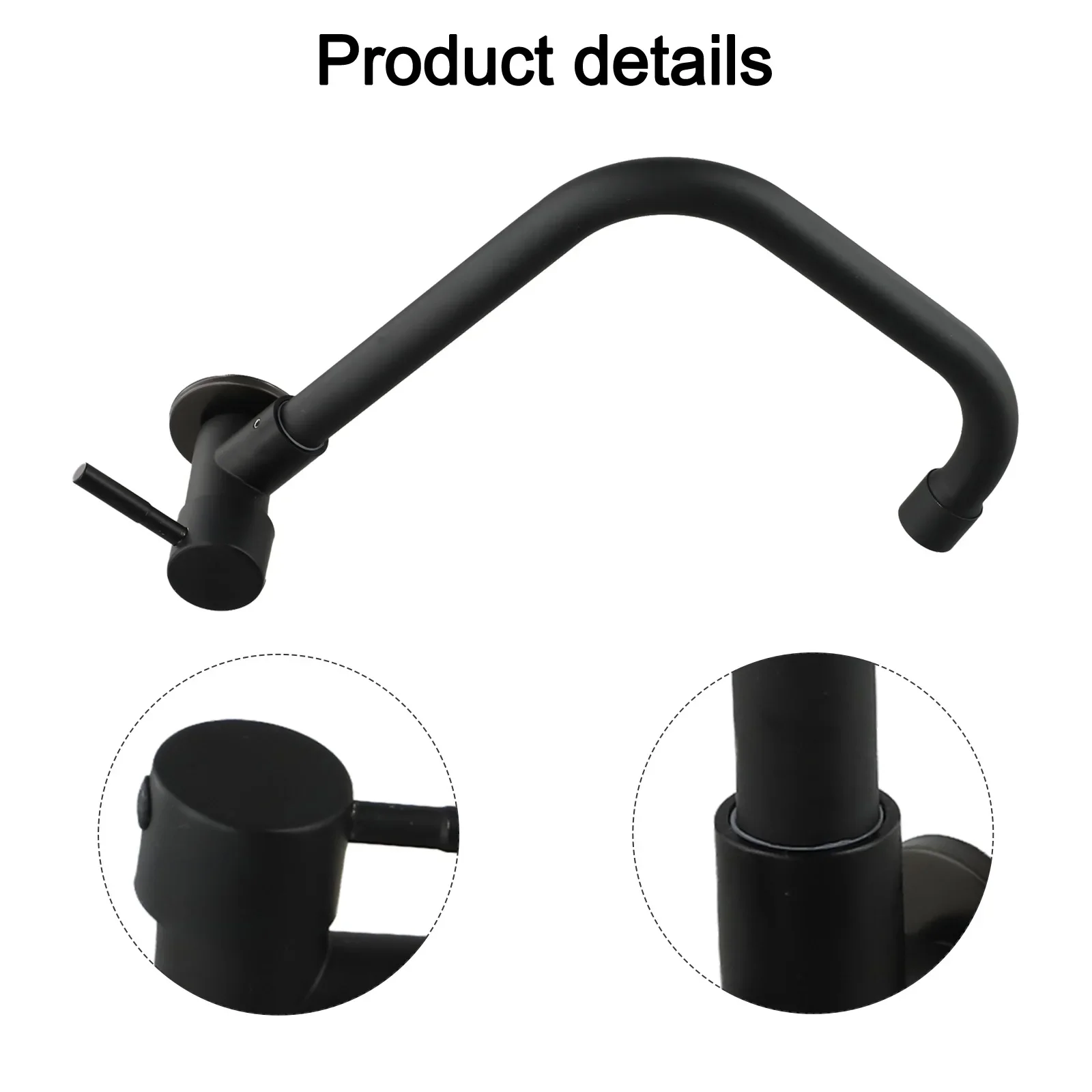 Energy Saving Faucet Design Cold Water Tap Black Kitchen Faucet Stainless Steel Construction Water-Saving Features