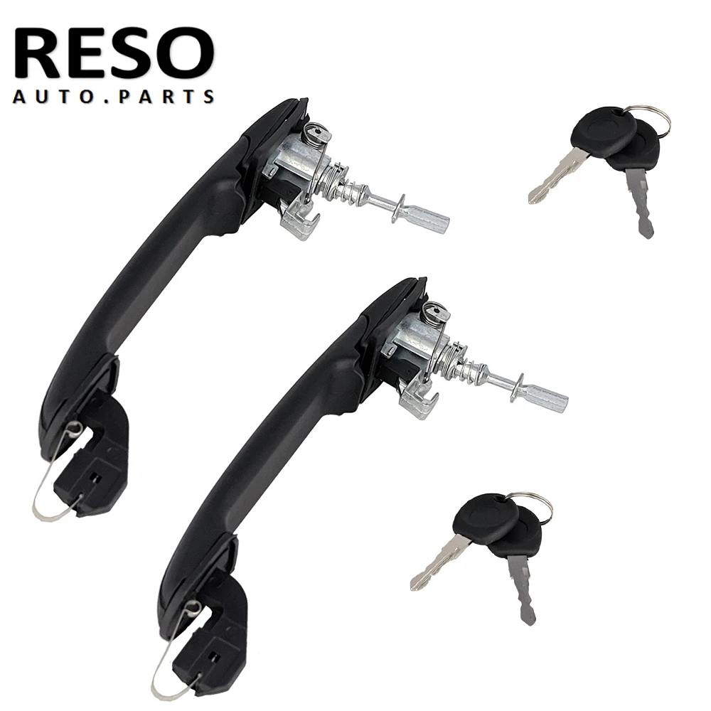 

RESO 2PCS 6N0837207C/D Front Left Right Door Handle With 2 Same Keys For P-OLO 6N 6N1 6N2 SHARAN SEAT ALHAMBRA GALAXY