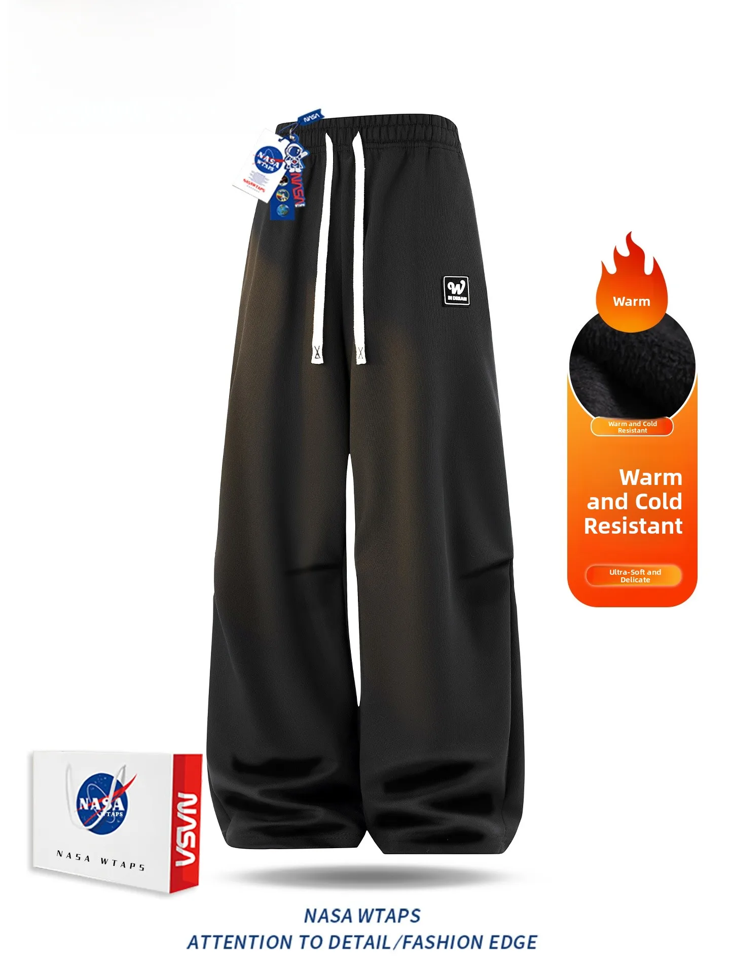 

Мужские повседневные брюки American Sle, модные свободные прямые брюки для пар на весну и осень, спортивные длинные брюки из полиэфирного волокна, прямые штанины