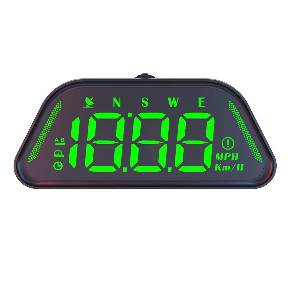 

Автомобильный HUD-дисплей с функцией оповещения о превышении скорости, монитор скорости, часы, счетчик пробега, цифровой измеритель KMH/RPM, 12В, модель G23