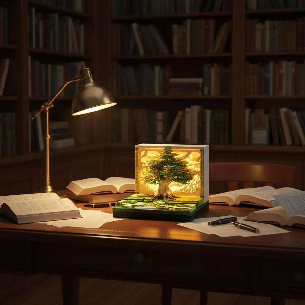 

2026 Tree House 3D Art Memo Pad Desk Calendar Creative Paper Sculpture Office Decor Unique DIY Tear-Off Note Cube Gift