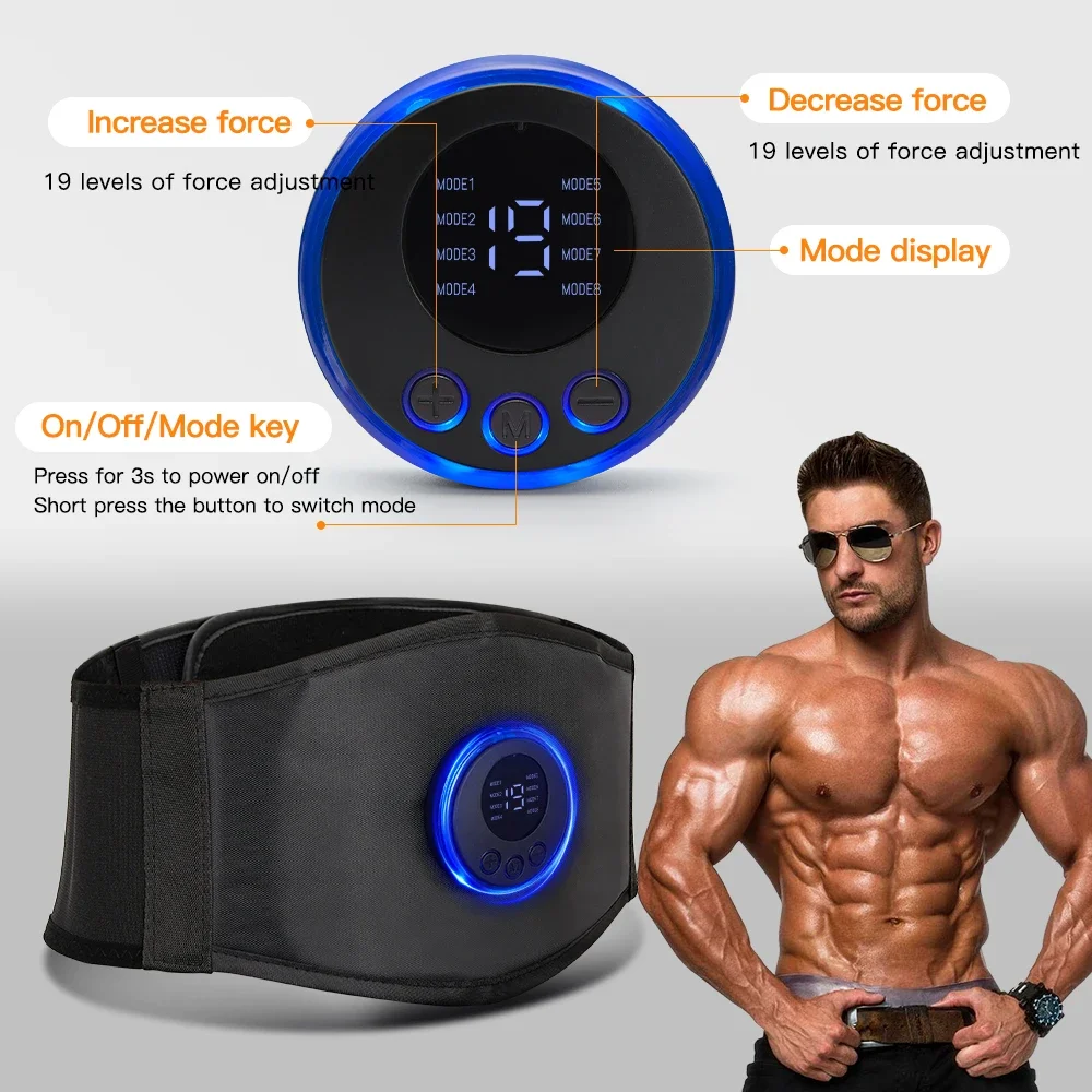 EMS ABS Trainer Belt Muscle Stimulator Anti Cellilute Abdomen Slimming Massager Myostimulator Body Sculpting Machine Fat Burner