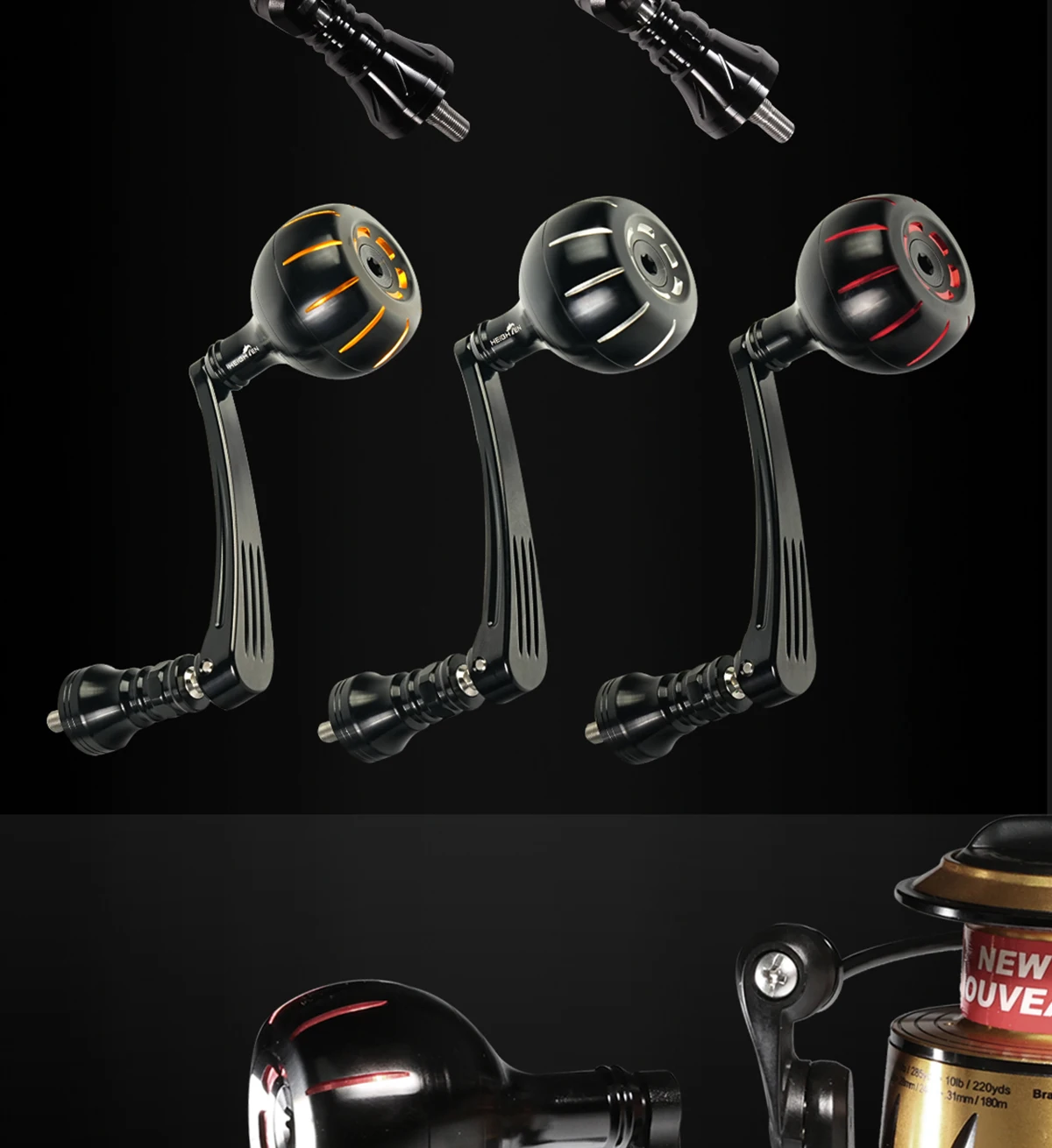 Erhöhen Sie den 60-mm-Spinngriff für den Penn-Spin fisher vi/vii slammer iii/iv battle ii/iii – Detail 15
