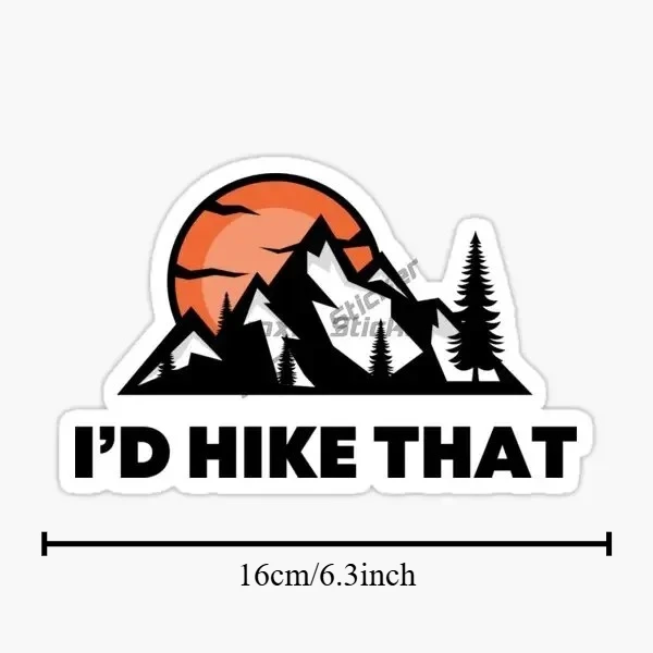 1Pc 2D Flat Sunset Camping Adventure Vinyl Sticker, Waterproof Decal for Car Motorcycle Off‑Road Camper Decor, Holiday Gift.16cm