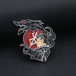 Anime Berserk Guts The Black Swordsman Enamel Pin Brooch Beast Of Darkness Badge Japanese Pin for Backpack Decoration Jewelry