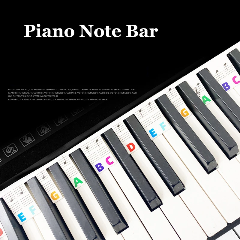 88 Keyboard Piano Notes Beginner\'s Guide Removable Piano Keyboard Note Labels Non-Adhesive Removable Piano Keyboard Stickers