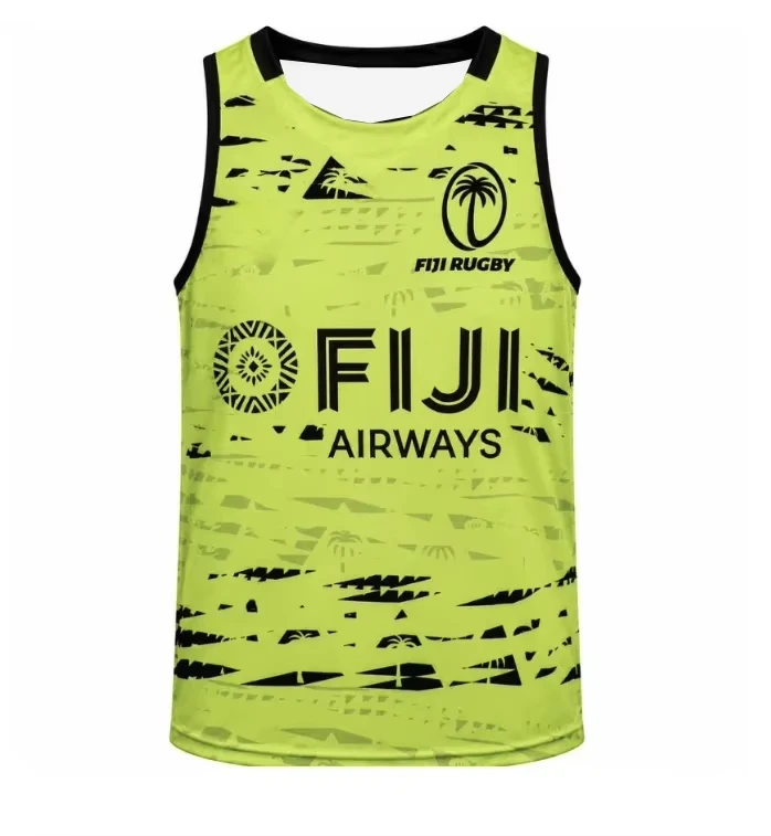 2026 Fiji Rugby Sleeveless Training Singlet , Summer New Men Basketball Jersey Vest Breathable Quick Drying Sweatshirt Singlet