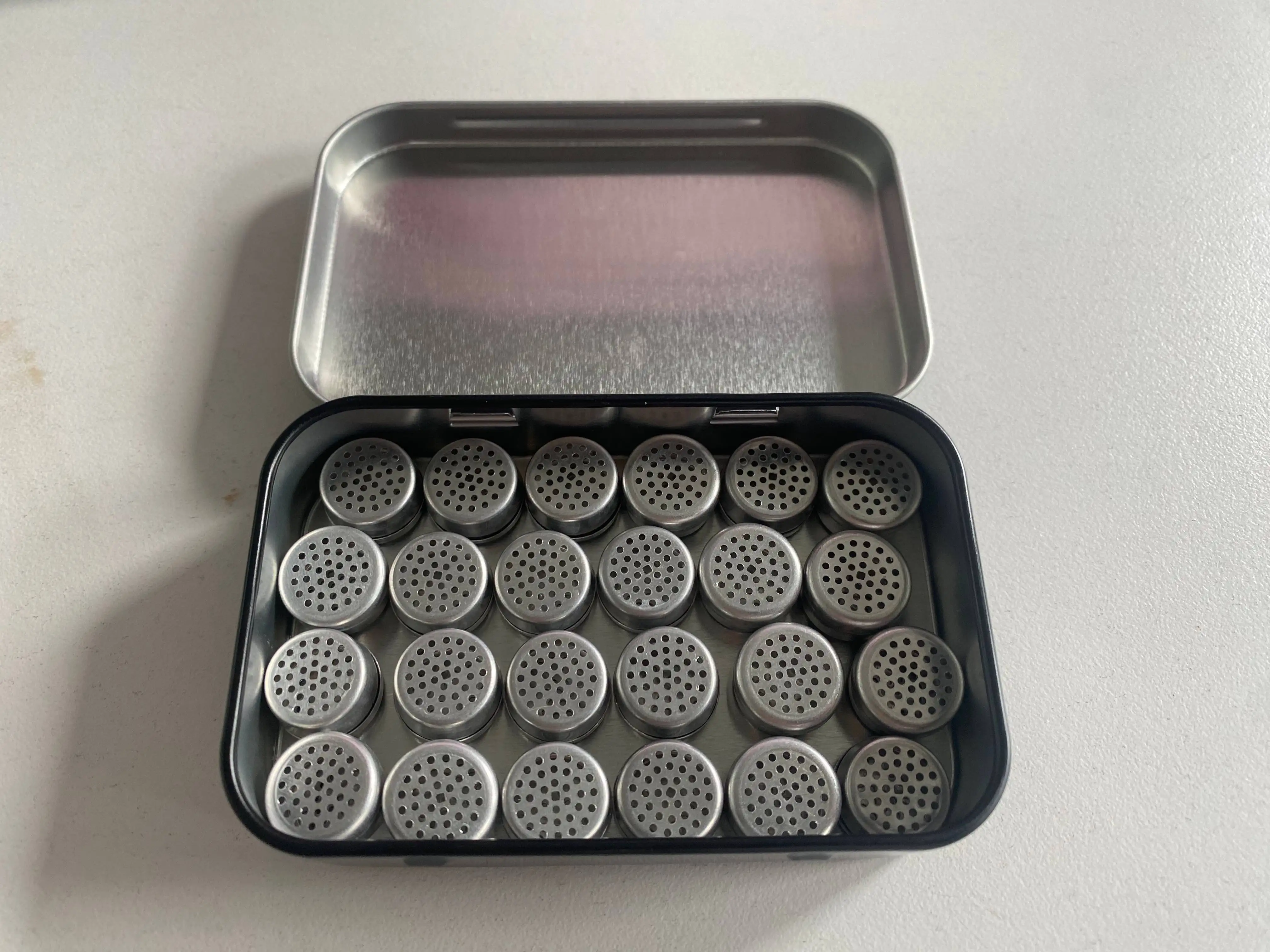 24pcs metal box packing 15*9mm Dosing Capsule Universal For Mighty/Plenty/Crafty/Volcano Aluminum Pot Accessories Wax Pot