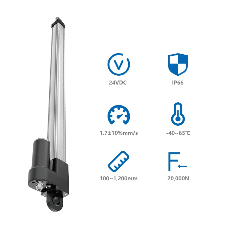 

PrimoPal солнечный трекер линейный привод синхронизированный 1,7 мм/с 30000n 1000 мм 1100 мм ход сверхмощный электрический линейный привод 24 В