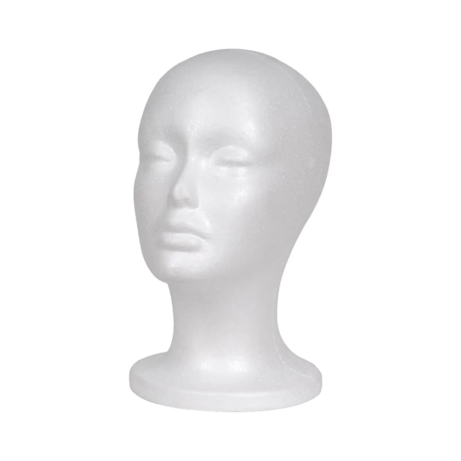 

Female Foam Mannequin Head Hat Wig Display Stand Foam Mannequin Wig Stand for Display Hair Hats Hairpieces for Home Salon