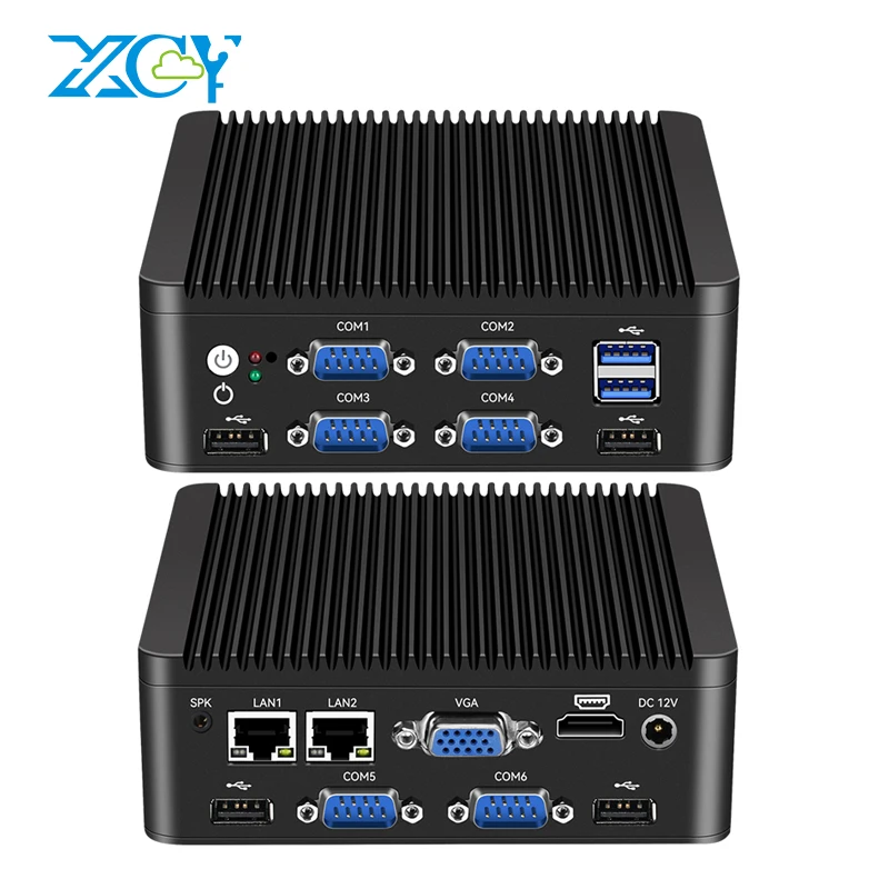 

Fanless Mini Industrial PC Celeron J4125 Processor 6x COM Ports 2x Ethernet 6x USB Windows Linux DC12V-19V Input