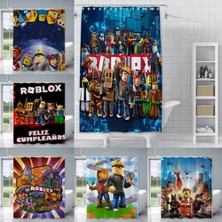 Shower For R-Robloxes Curtain Waterproof Polyester Fabric Paint Colorful Bath Curtains Home Bathroom Decor Curtain With Hook