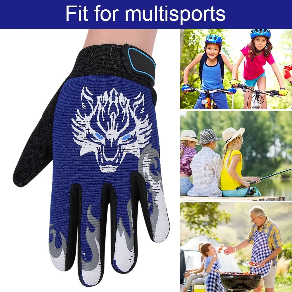 Winter Fishing Breathable Riding Non-Slip Kids Cycling Gloves Children Sport Gloves Full Finger Bike Gloves