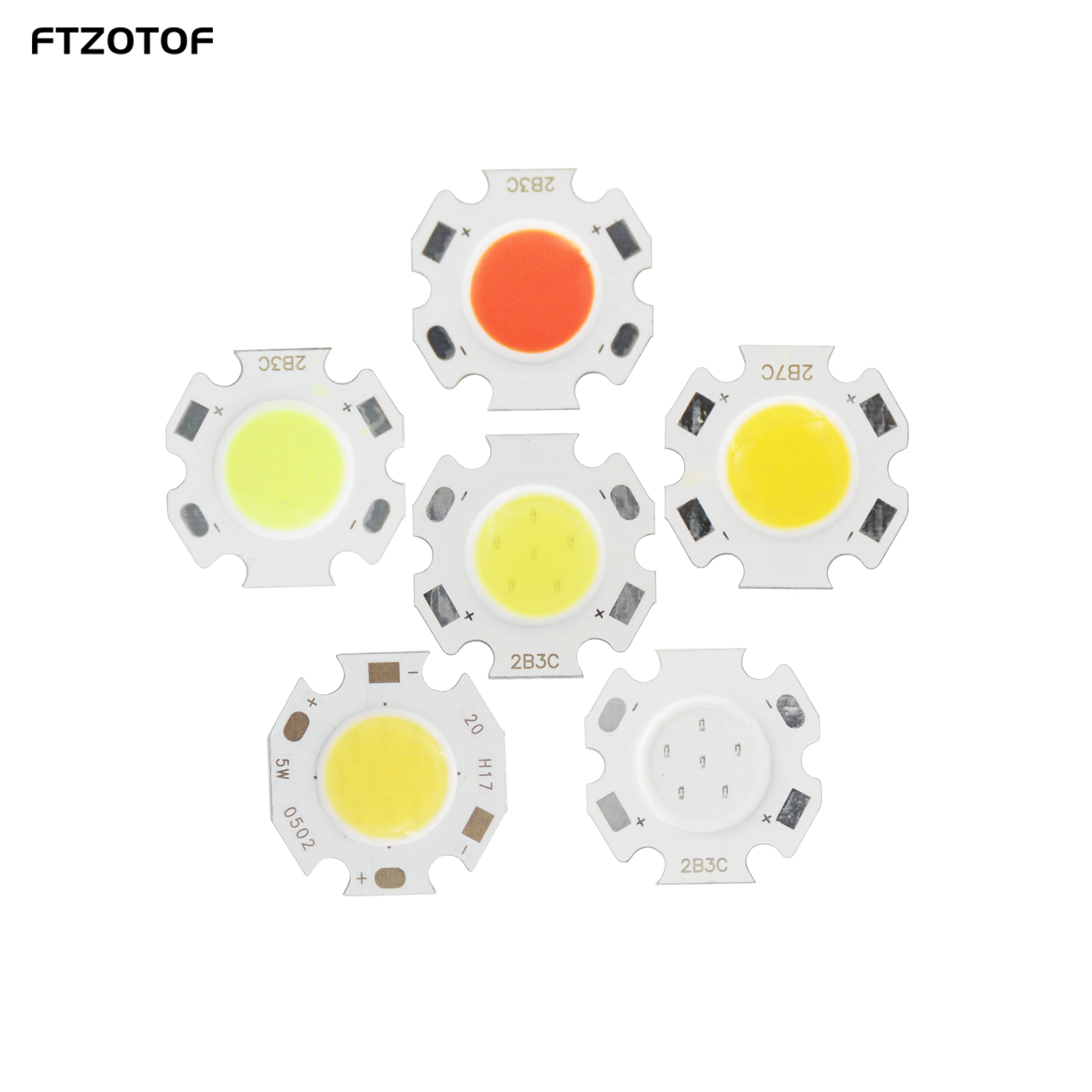 10 pz Led 9 v Dc 3 W 20mm Diametro 2011 Rotonda COB Sorgente di Luci Per Faretto Imbottiture Rosso Blu Verde Bianco Caldo FAI DA TE Colorato