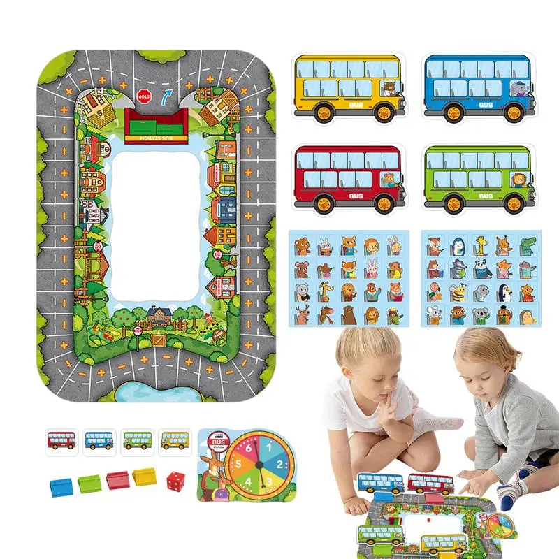 School Bus Puzzle Set For Kids Kids Games Puzzles School Educational Bus Toy Enhance Problem-Solving Skills Kids Toys For