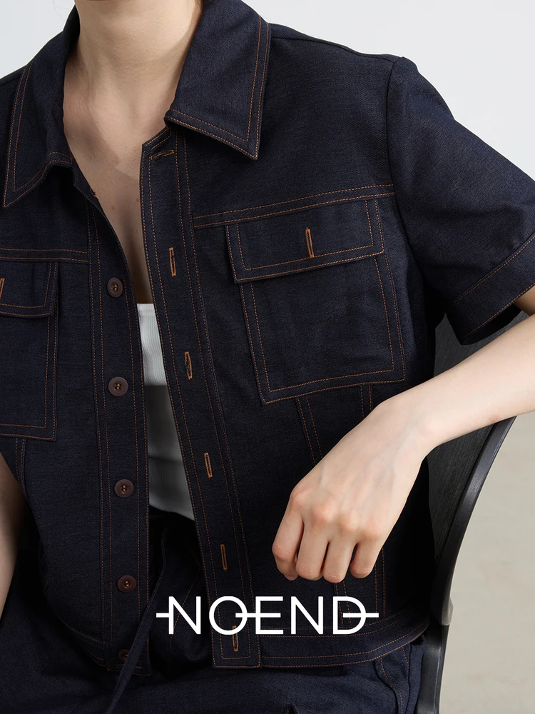

Loose Casual Denim ort Sve Long Pants Women's irt Breathable Polyester Viscose Spandex Blend Summer Season Button Closure
