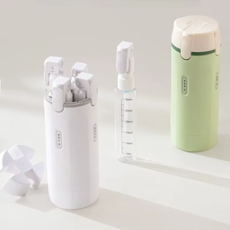 4 in 1 Portable Leakproof Travel Bottle Dispenser Set for Perfume Shampoo Conditioner Lotion view 3