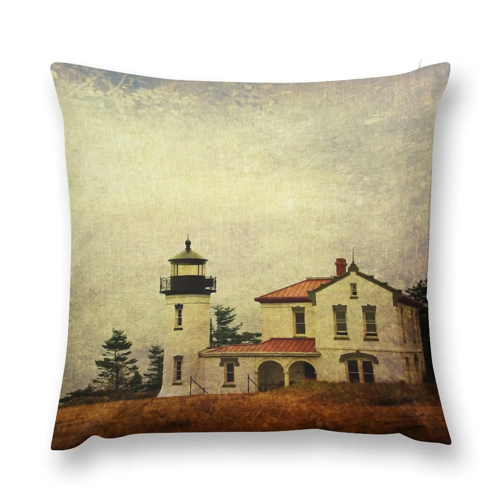 Admiralty Head Lighthouse - Whidbey Island Throw Pillow Luxury Pillow Cover autumn pillowcase pillow