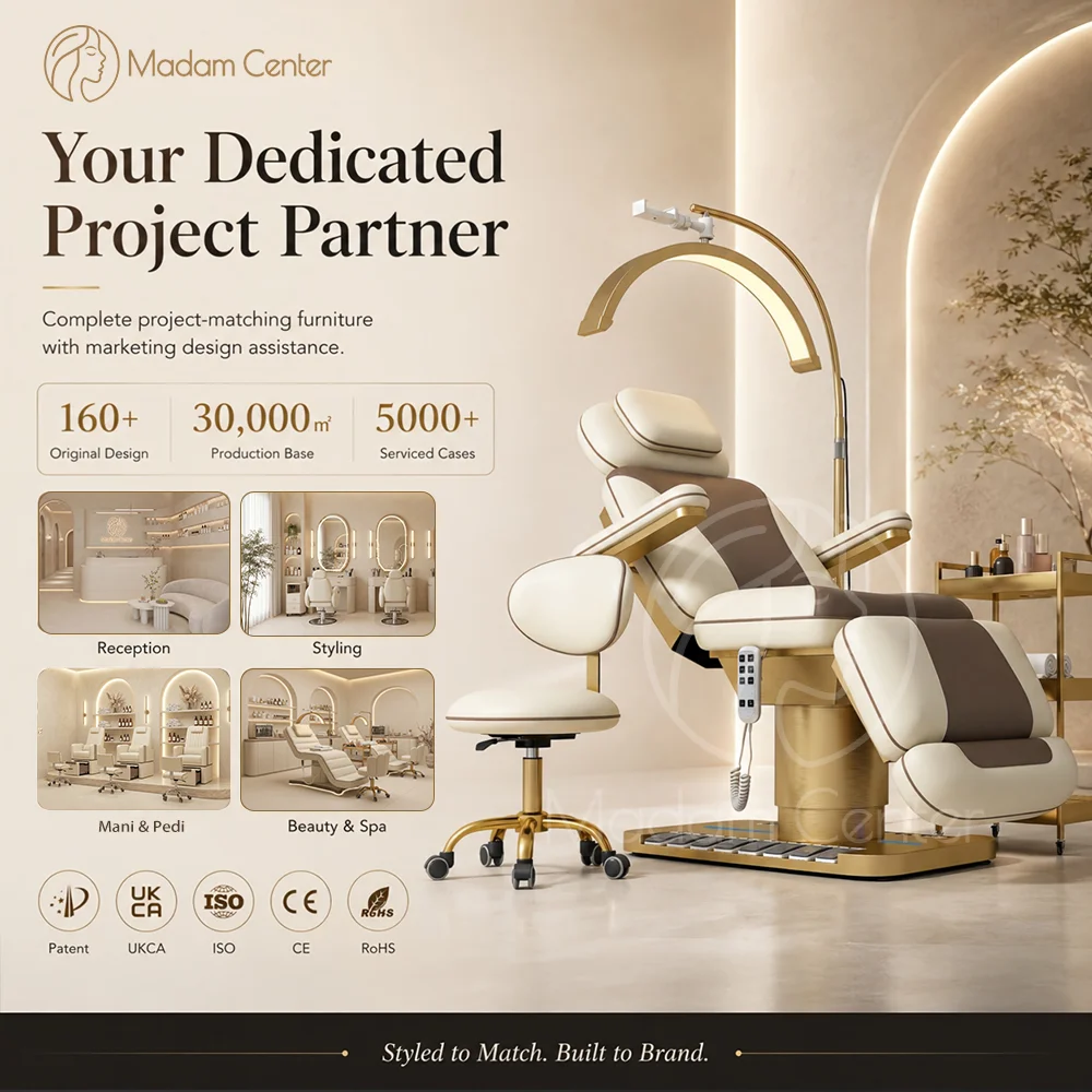 Patented Luxury Medical Grade Aesthetic Esthetician Treatment Bed VIP Cosmetic Chair Table Facial Care Beauty Bed
