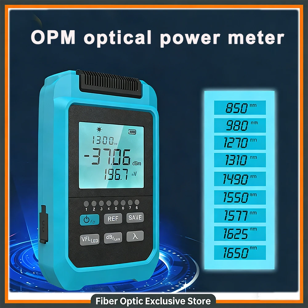 Fiber Optic Power Meter Multifunctional Red Light All-In-One Machine With 10 Wavelengths  500 Memory LED as VFL Fiber Optic Tool