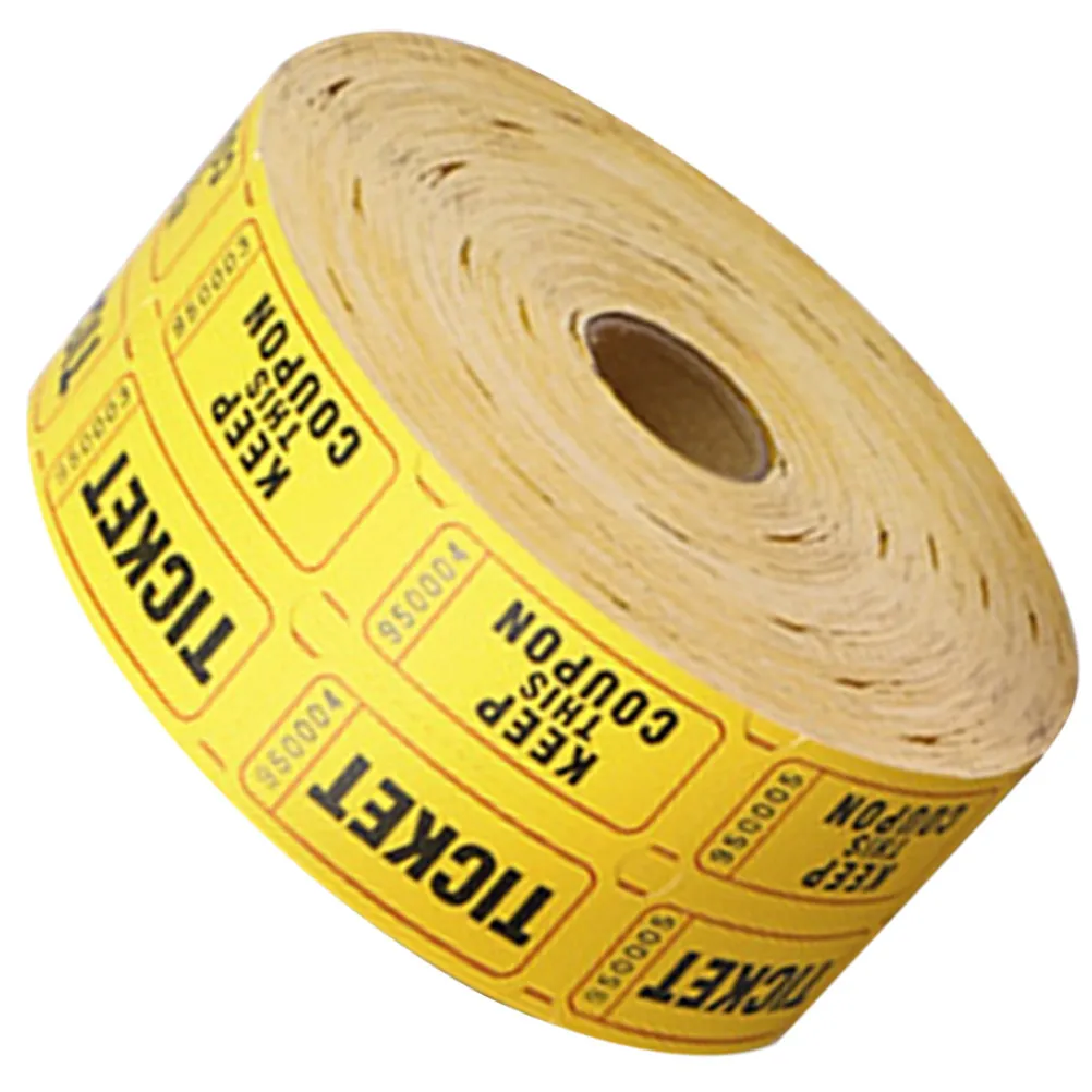1000pc Lottery Machine Paper Tickets Red Raffle Election Bulk Event Party Labels view 3