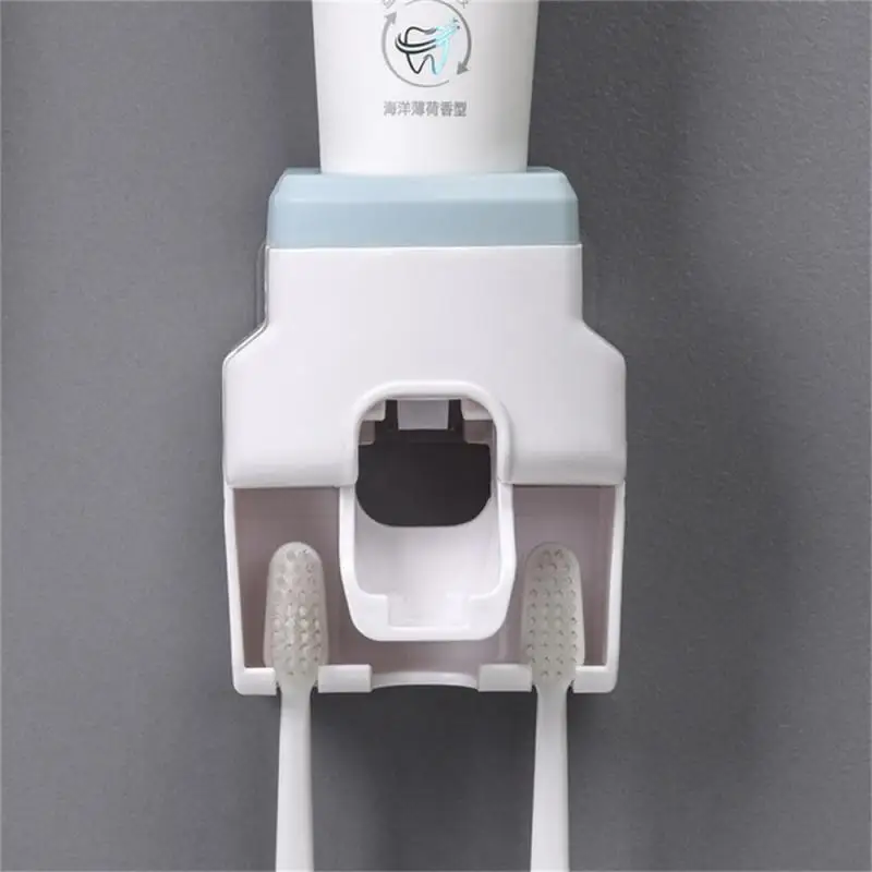 Automatic Toothpaste Machine Durable Moisture-proof Portable Save Time Punch-free Threaded Interface Toothbrush Holder Firmly
