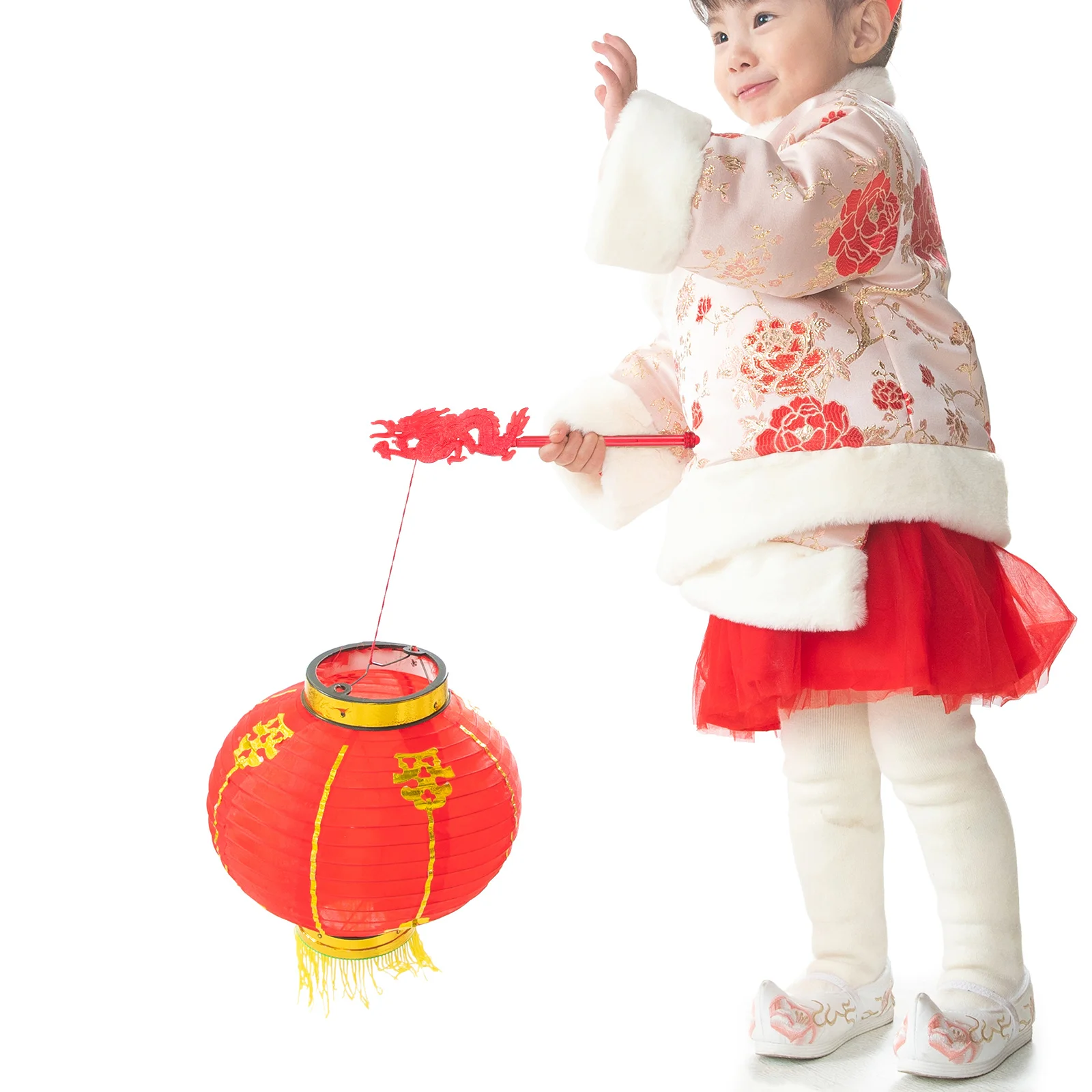 

10Pcs Lantern Rod Dragon Shaped Handheld Handle for Paper Lanterns Festival New Year Decoration Design