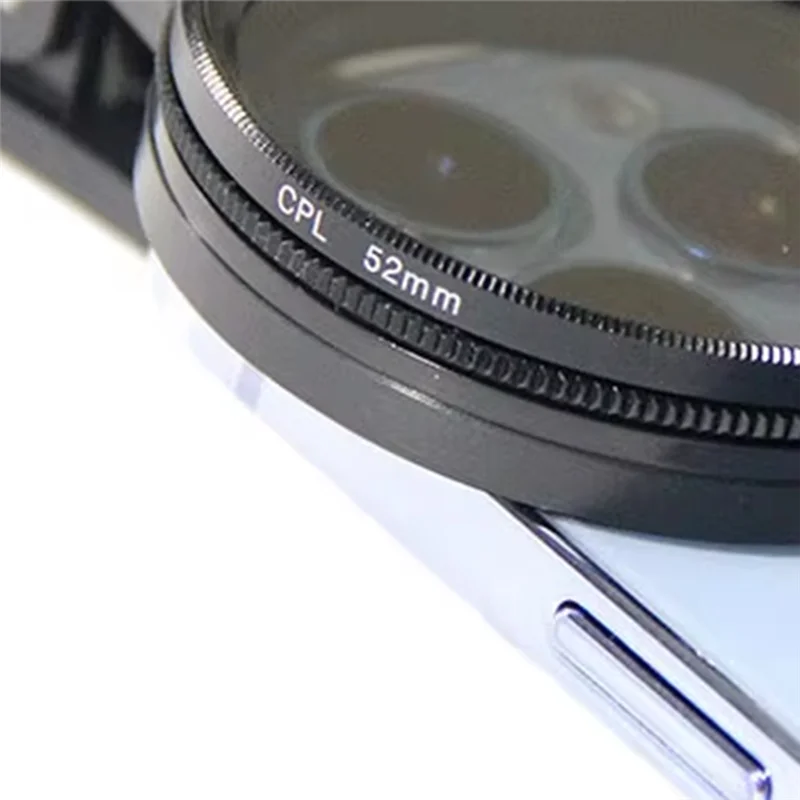 FFYY-Professional 52 مللي متر عدسة الكاميرا المستقطبة الدائرية CPL مرشح عالمي لا تأملات المحمولة للهاتف المحمول آيفون