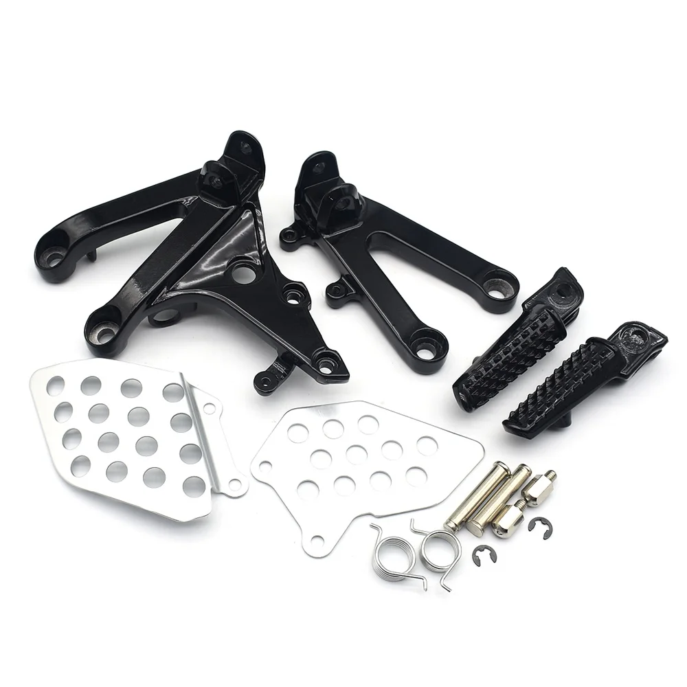 Motorcycle Front Rider Footrest Pedals Foot Pegs Bracket Set For Honda CBR600RR CBR600 RR 2003 2004 2005 2006 2007 - 2017 2018