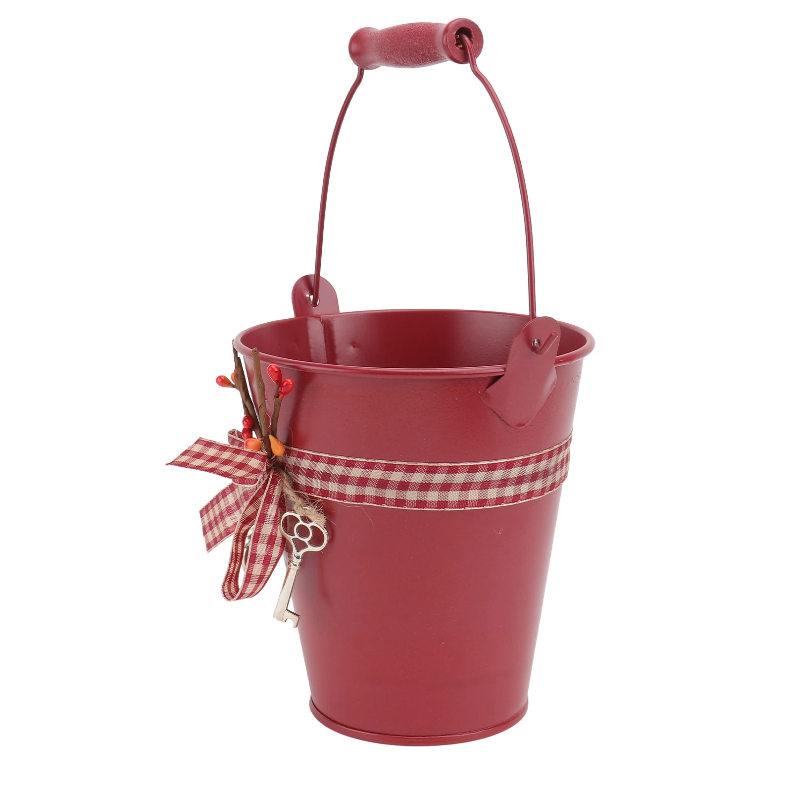 

Iron Spoon Adornment Pot Home Decor Storage Kitchen Flower Scene Decor Bucket Bowknot Flower Bucket Bar Accessories