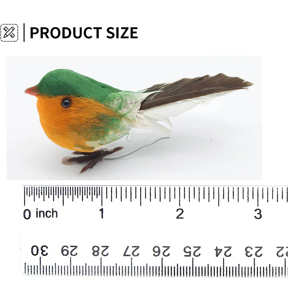 رغوة وهمية الاصطناعية روبن الطيور شجرة عيد الميلاد الديكور الحرفية محاكاة ريشة الطيور الزفاف حديقة المنزل ساحة زخرفة #6