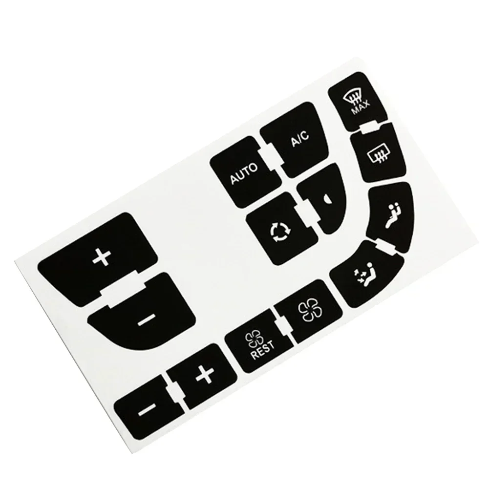1set For C4 For Grand For Picasso Car Air Conditioner Panel Button Repair Interior Decal Sticker High Grade Vinyl Black
