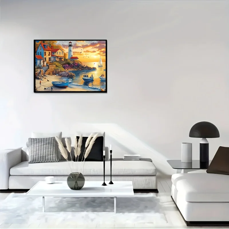 Grote 1000 stuks strand zonsondergang puzzel - stad scène 27,56x19,69 inch papieren puzzel voor volwassenen en gezinnen