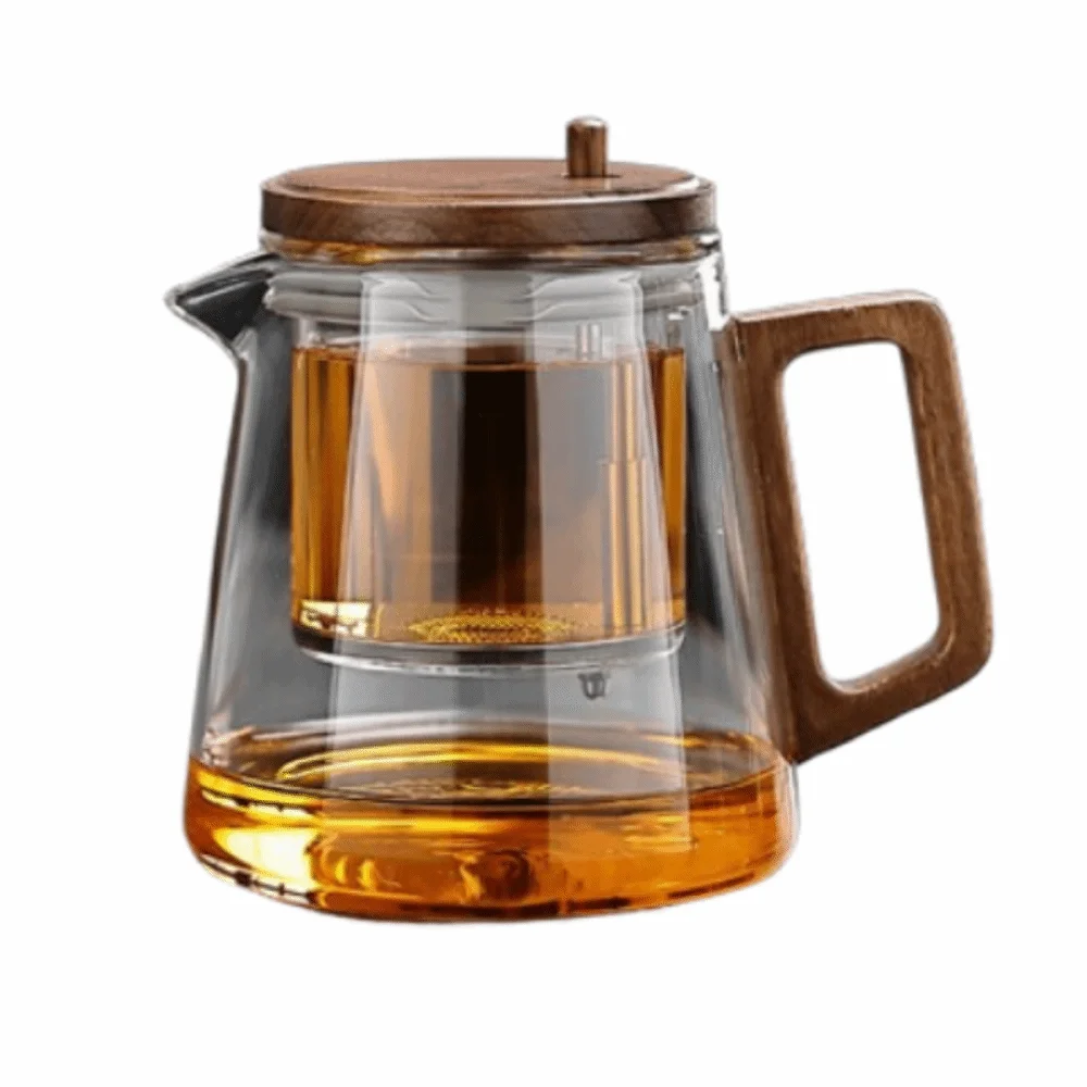 Creative Tea separation Glass Teapot Heat Resistant 650ML Tea Pot with Infusers Tea Water Separation Large Capacity