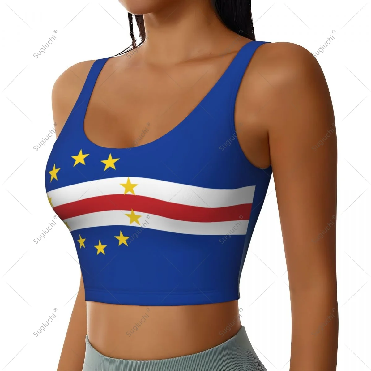 Cape Verde Flag Women Girl Activities Sports Vest for Female Yoga Vest Workout Vest Lightweight Trendy