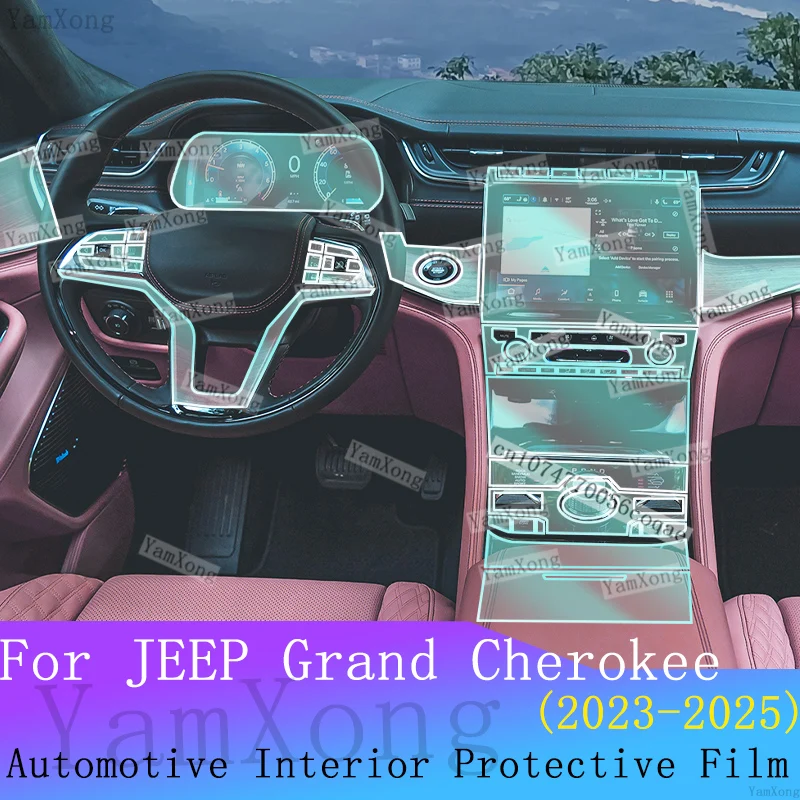 For JEEP Grand Cherokee interior Kit Protection Film Navigation Dashboard screen Sticker Center Panel scratch Transparent Film