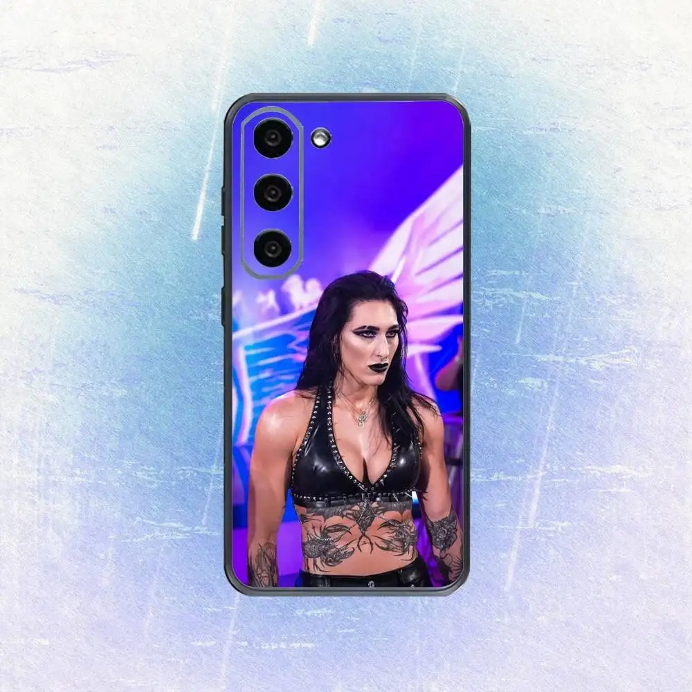 Custodia per telefono R-Rhea R-Ripley Wrestler per Samsung Galaxy A73, A72, A71, A70, A53, A52, A51, Altri Cover nera morbida