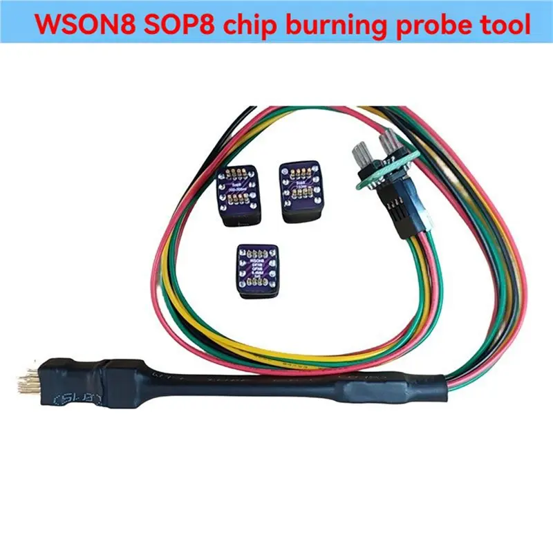 【PUBLICITY】2X 4-In-1 For Sop8 Wsonvson Chip Download Burn Write Probe Spring Needle Flash Eeprom Chip Burner Cable VSOP8/VSON8
