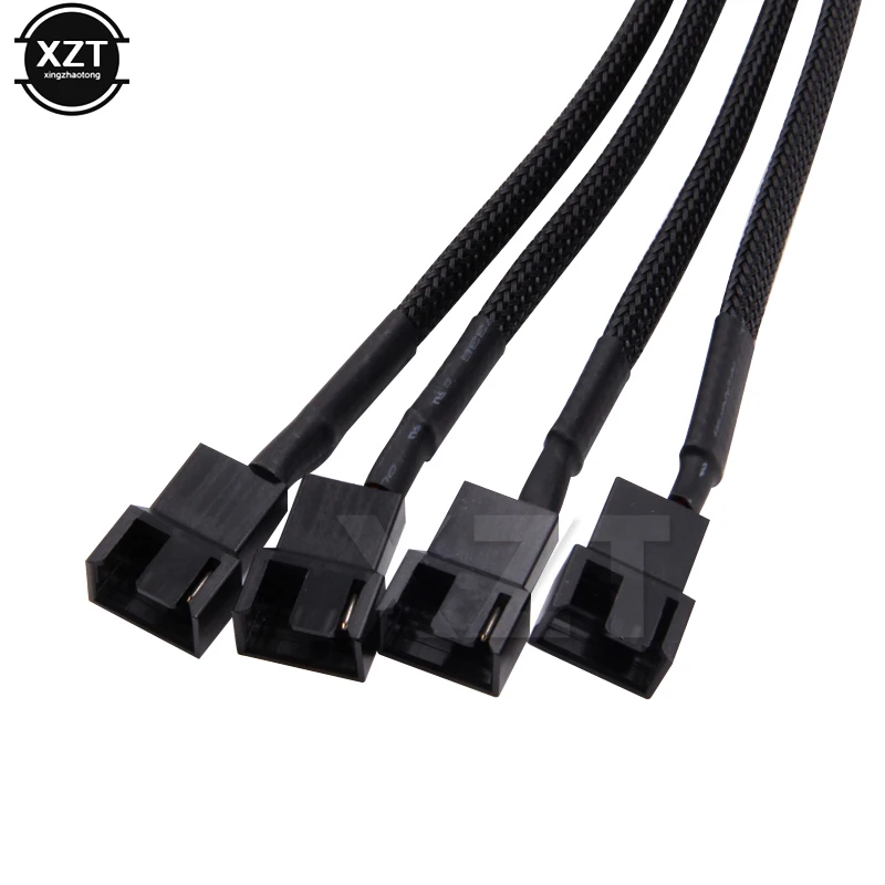 Neueste 4pin ide molex zu 4-port 3pin/4pin netzteil stecker kühler lüfter adapter stromkabel splitter für pc computer gehäuse