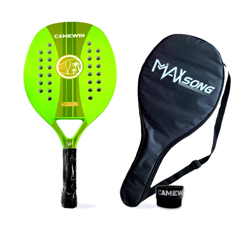 Padel Racke Carbon  3k Female Beach Carbon Pickle Ball Paddles Seagull Case Professional Shovels Pickle Racket Beach Tennis